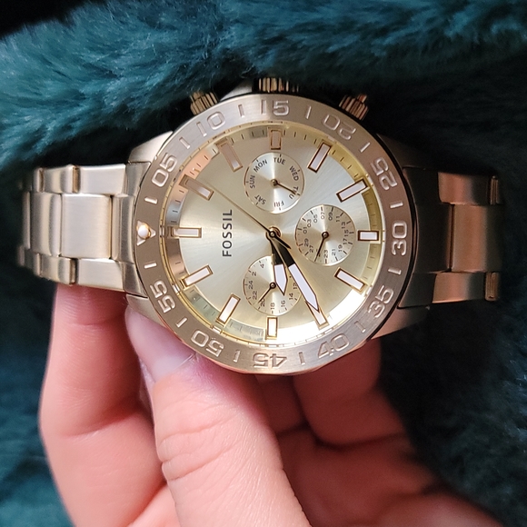 NEW Men's 22mm Gold stainless steel Fossil watch - Picture 2 of 10